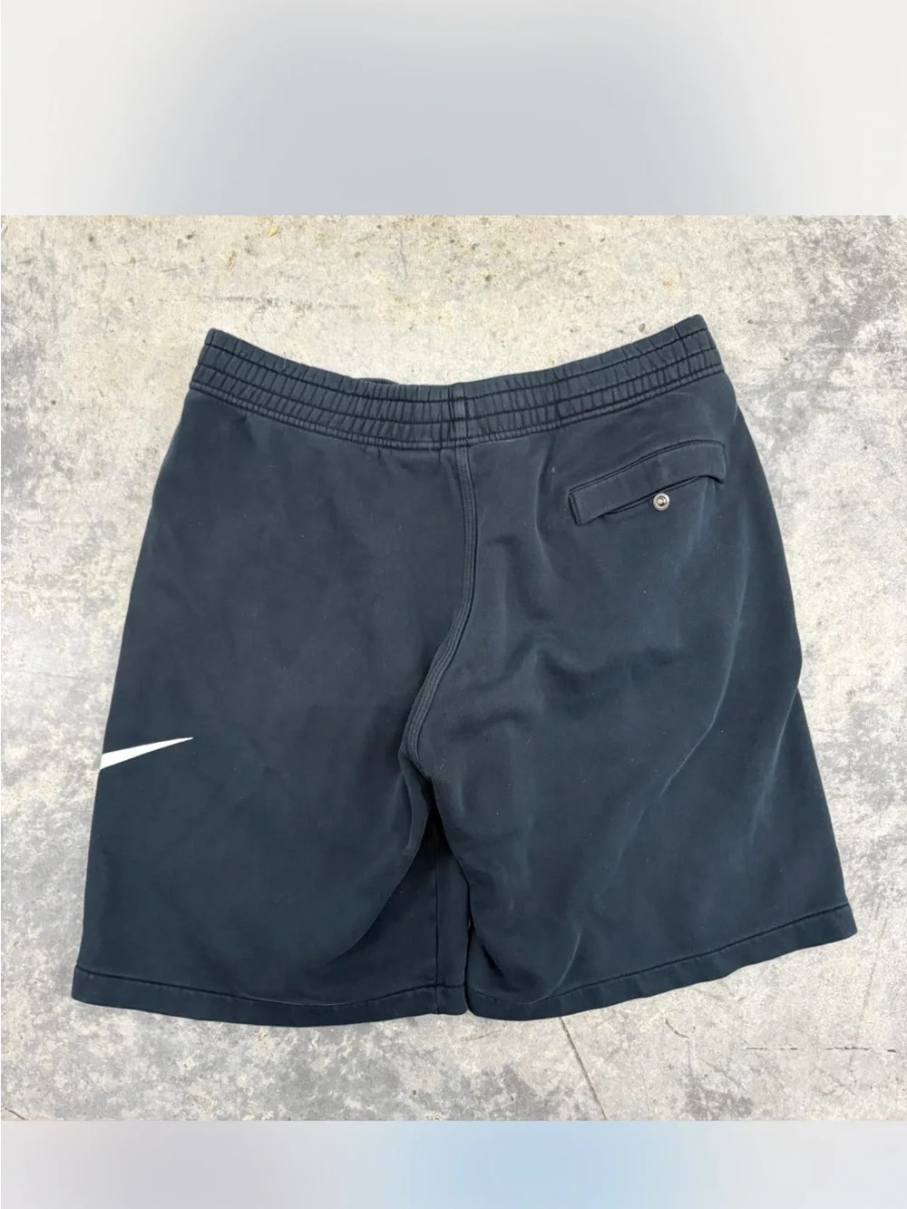 Nike Black Men's Athletic Shorts with White Swoosh